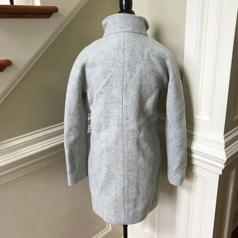 NWOT JCREW Cocoon Coat Jacket Womens 2 Gray Italian Stadium Cloth Wool J5536 NEW